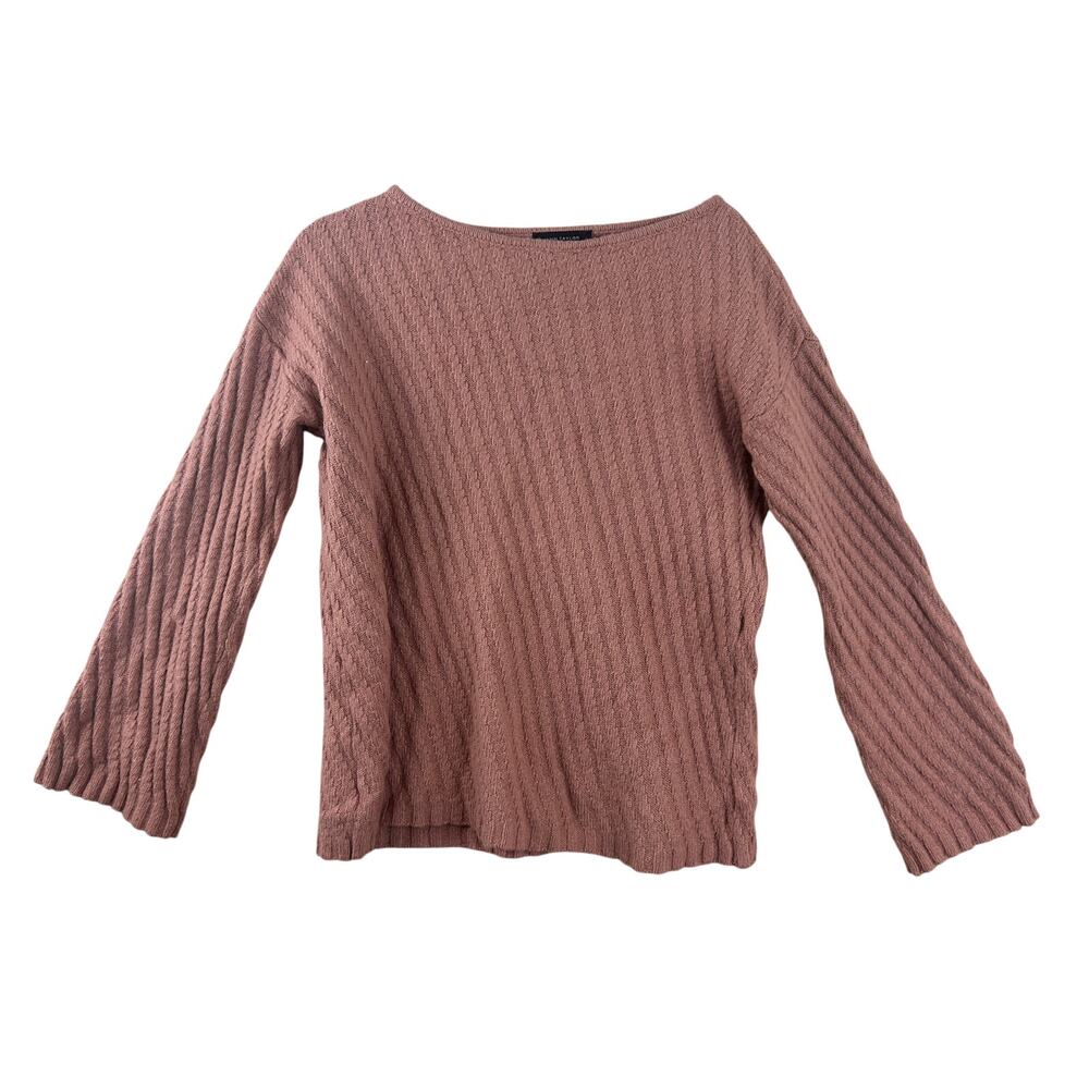 Ann Taylor Alpaca Wool Blend Knit Sweater Pink Boat Neck Women's Small - Picture 10 of 10